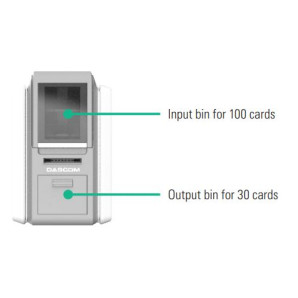 Dascom DC-340 ID Card Printer - Complete Photo ID Card System with Badging Software, Blank Cards, Photo ID Camera, Cleaning Kit, and Ribbon
