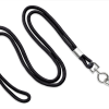 Lanyard, black wov swiv. Hook 100-pack