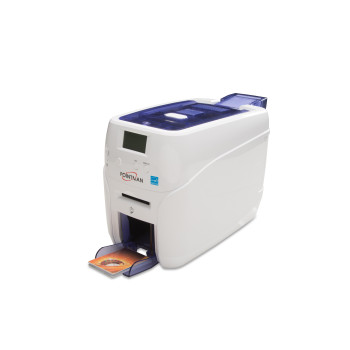 Nuvia N20 Single sided card printer with card stacker and manual feeder (Optional dual side printing)