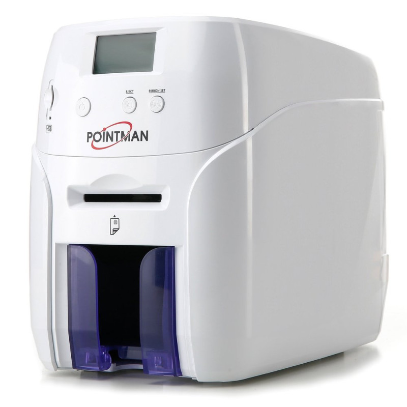 Nuvia N20 Single sided card printer with card stacker and manual feeder (Optional dual side printing)
